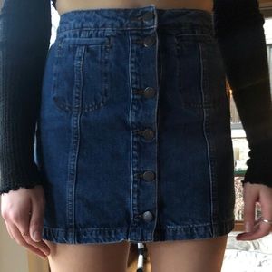 Topshop Denim Mini Skirt